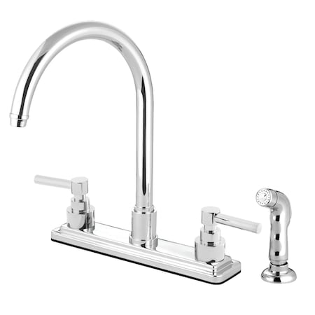 Kingston Brass KS8791EL Elinvar 8" Centerset Kitchen Faucet, Polished Chrome KS8791EL